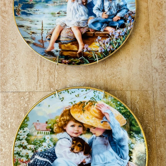 Plate Sandra Kuck Collectors Plates “patience “& “A Time to Love! Numbered - Picture 7 of 7